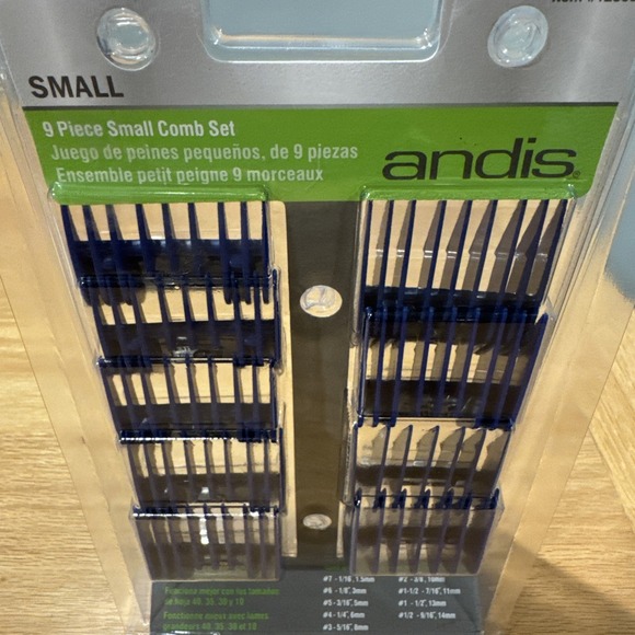 Andis 9 Piece Small Comb Set SMALL 1.5mm - 14mm New In Box - Picture 1 of 8